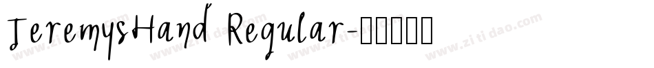JeremysHand Regular字体转换